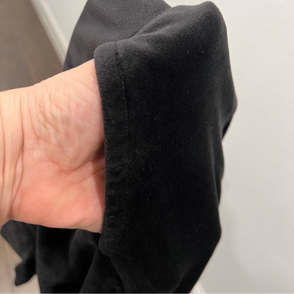 Cable & Gauge black velour pants Size large Athleisure comfort soft banded ankle - Picture 5 of 5